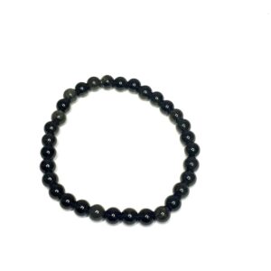 Pulsera elástica bola Obsidiana 4mm