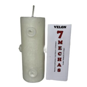 VELÓN 7 MECHAS BLANCO