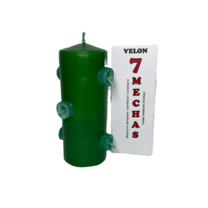 VELÓN 7 MECHAS VERDE