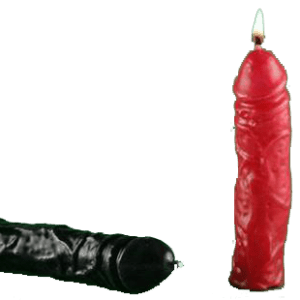 Vela Falo Rojo