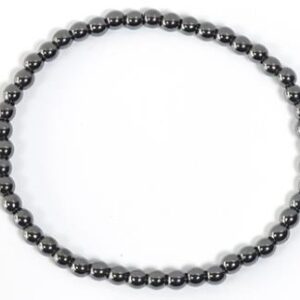 Pulsera elástica bola Hematite 4mm