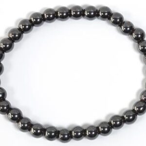 Pulsera elástica bola Hematite 6mm