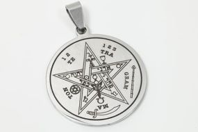 Colgante Acero Tetragramaton grabado