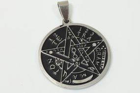 Colgante Acero Tetragramaton diseño negro